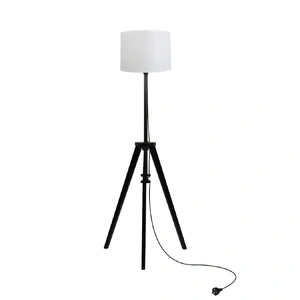  Wooden Floor Lamp Modern Tripod Black