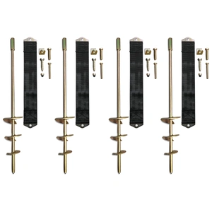 Lifespan Kids Ground Anchor Kit (Set of 4pcs) For Trampoline, Swing Set, Play Equipment