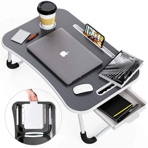 CARLA HOME Laptop Bed Desk with Storage and foldable legs for Adults, Kids & Home Office