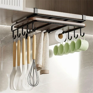 CARLA HOME Multifunctional Under Cabinet Cutting Board Metal Holder Organiser