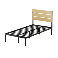 Bed Frame King Single Size Metal Base Mattress Platform Foundation PAULA