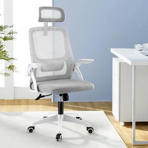 Artiss Ergonomic Office Chair Computer Desk Chairs Headrest Adjustable Grey