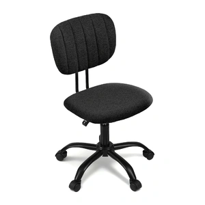 Artiss Armless Office Chair with Wheels, Ergonomic 360° Swivel Home Office Desk Chair, Height Adjustable Computer Task Chair with Fabric Back and Seat