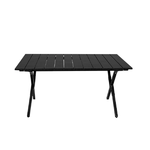  Folding Camping Table Chair Set Black