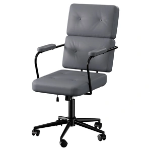 LEVEDE Ergonomic Office Chair Computer PU Grey