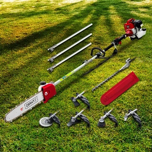 Pole Chainsaw 2 Stroke Petrol Tree Pruner Long Reach Saw 12 Inch Bar 7 In 1