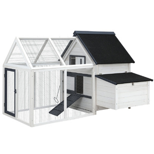 Chicken Coop Rabbit Hutch 166cm x 120cm x 112cm Large House Run Cage XL Bunny Wooden