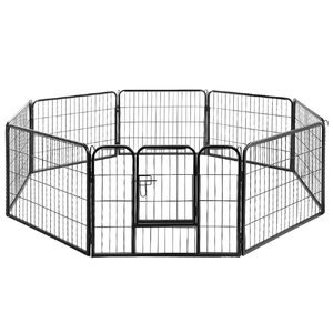 24" 8 Panel Dog Playpen Pet Exercise Cage Enclosure Fence Play Pen