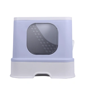  Cat Litter Box Fully Enclosed let Purple