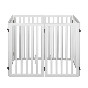 Wooden Pet Gate Dog Fence Safety White 10 Pack