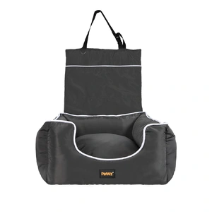  Dog Car Booster Seat Belt Pet Backrest Grey
