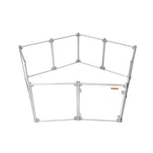  Pet Playpen Transparent Acrylic Clear Folding Dog Fence Kennel 10 Panel