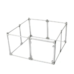  Pet Playpen Transparent Acrylic Clear Folding Dog Fence Kennel 8 Panel