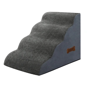 Pawz 4 Steps Pet Stairs Dog Ramp High Density Foam Grey
