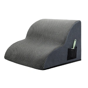 2 Steps Pet Stairs Dog Ramp High Density Foam Grey