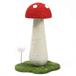 Mushroom Cat Scratching Post Sisal Rope Cat Tower
