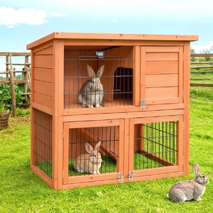 Chicken Coop 88cm x 40cm x 76cm Rabbit Hutch Large House Run Wooden Cage Outdoor