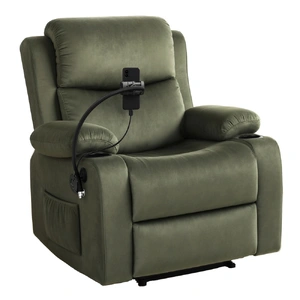 Artiss Recliner Chair Heated Massage Chair with Phone Holder Velvet