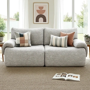 Artiss 2 Seater Sofa Modular Sectional Sofas Couch Bed No Assembly Living Room Grey