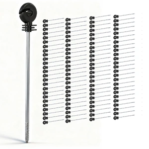 Electric Fence Ring Insulators 100pcs Stand off Screw in Insulator Black