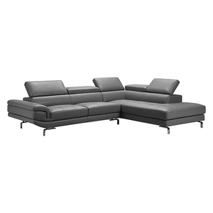 Vienna Sofa Faux Leather 5 Seater Grey