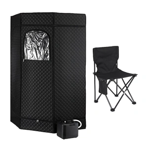 Portable Steam Sauna Tent 1000W 3L Steamer Pot Full Body Home SPA Timer