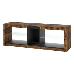 TV Stand Cabinet Glass Display Storage Shelves