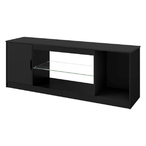 TV Stand Storage with LED 140cm Black