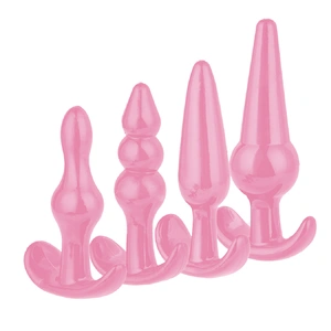  4 Pack Anal Butt Plug Ass Bum Pink