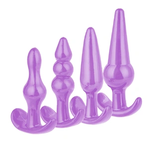  4 Pack Anal Butt Plug Ass Bum Purple