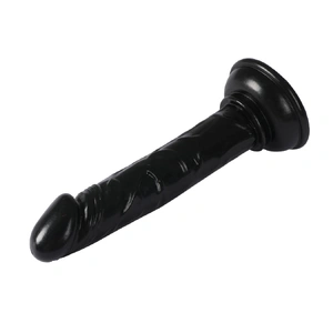 Crystal Dildo Dong Realistic Penis Cock Black 15cm
