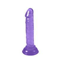 Crystal Dildo Dong Realistic Penis Cock Purple 15cm