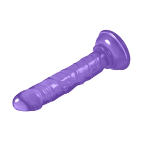 Crystal Dildo Dong Realistic Penis Cock Purple 15cm