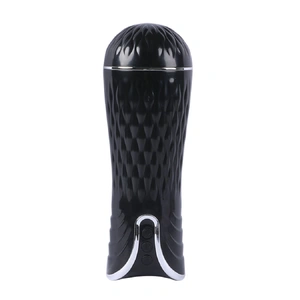 Masturbation Cup Vibrating Masturbator Black