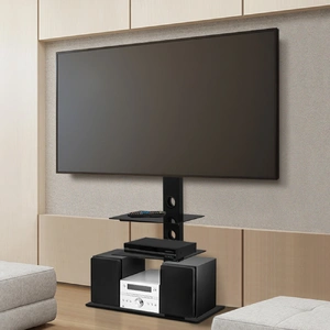 TV Stand Mount Bracket for 32"-70" LED LCD 3 Tiers Storage Floor Shelf