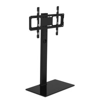 TV Stand Mount Bracket for 32"-70" LED LCD Glass Storage Floor Shelf