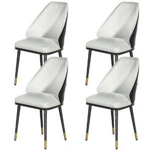 Artiss Dining Chairs Set of 4 Leather Seat Beige and Black