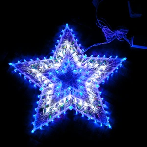 Samland 120 Led Blue/White Star Christmas Light