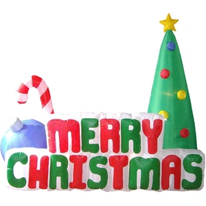 Samland 180CM INFLATABLE MERRY CHRISTMAS TREE WITH LIGHT