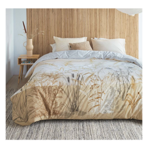 Florine Cotton Percale Sand Quilt Cover Sets by Bedding House Queen