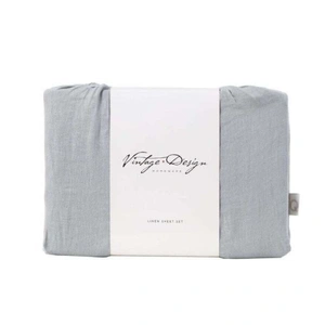 Dove Grey Linen Sheet Sets by Vintage Design Homeware Double