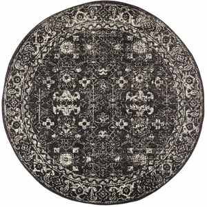Evoke 252 Charcoal Round by Rug Culture -150X150CM - ROUND