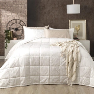 Mosaic 500 TC Cotton Jacquard White Comforter Set by Ddecor Home Queen