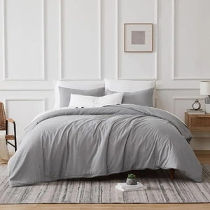 700 TC Tencel Lyocell Fibre & Cotton Dove Super King Quilt Cover Set by