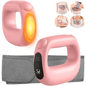 Portable Heated Fascia Ring Massager with 5-Speed Vibration & USB-C Charging – Deep Tissue Muscle Relief for Neck, Back, and Shoulders (Pink) | Other 