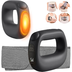 Portable Heated Fascia Ring Massager with 5-Speed Vibration & USB-C Charging – Deep Tissue Muscle Relief for Neck, Back, and Shoulders (Black) | Other