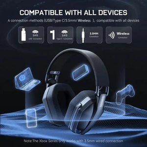 Wireless Gaming Headphones with Noise Cancelling Mic