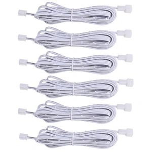 Extension Cables 9.84FT LED Under Cabinet Puck Lighting, 2-Pin Male and Female Cable Connector Extension Cords for LED Puck Lights with White Cords (6