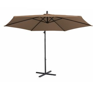3M Outdoor Umbrella Cantilever With Protective Cover Patio Garden Shade - Latte