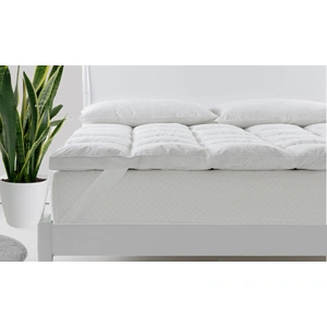 Royal Comfort Duck Feather and Down Mattress Topper 1800GSM Pillowtop Underlay - Double - White